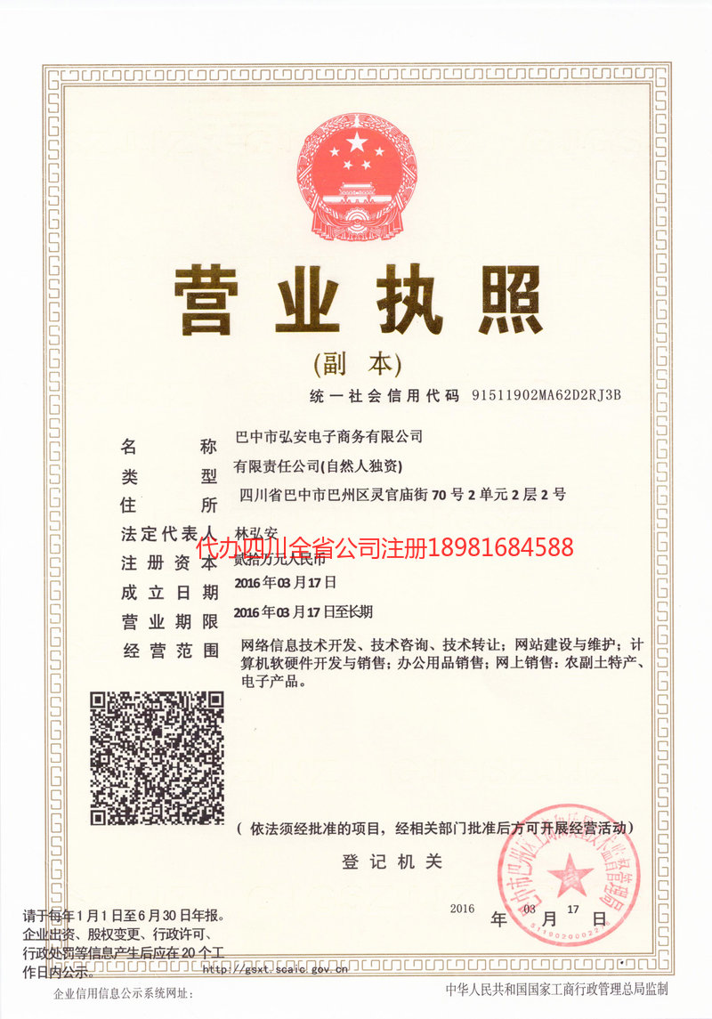 龙海龙海宏安电子商务有限公司
