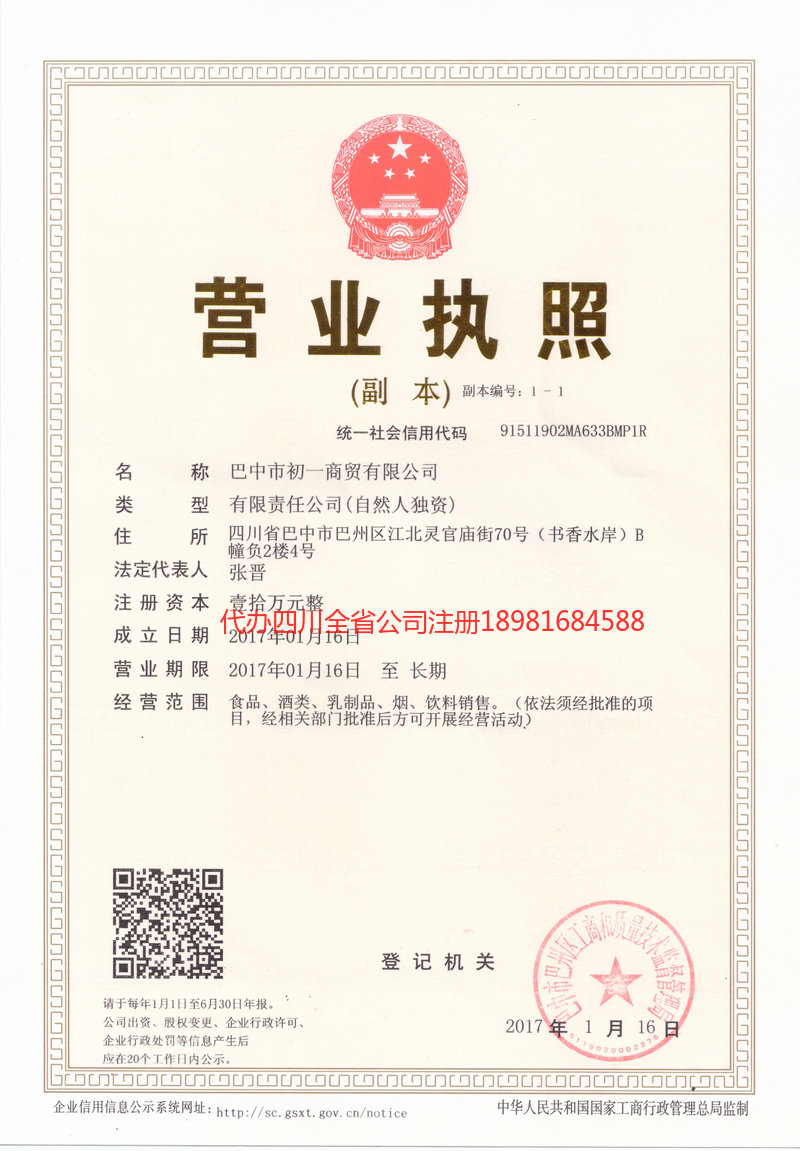 龙海龙海初一商贸有限公司