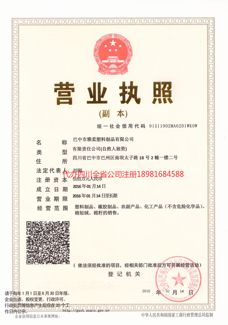 龙海龙海雅柔塑料制品有限公司
